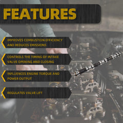 5184379AG Left Side intake Camshaft Compatible with Jeep Dodge Chrysler Ram 2011-2021 3.6L V6 Models Engine Replaces# 05184379AH 5184379AE 5184379AF 5184379AD Engine Camshaft