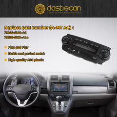 AC Heater Climate Control Module Panel Compatible with Honda CR-V CRV 2007-2011 A/C Air Conditioning Center Dash Switch Unit Replace# 79600-SWA-A5 79500-SWA-A1 (with Screen)