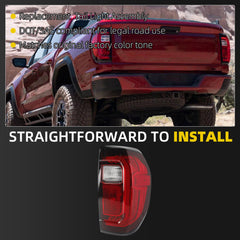 Tail Light Assembly Compatible With 2023-2026 GMC Canyon LED Taillight Rear Brake Lamp Right Passenger Side Replace# 85036015 86595178 87818237