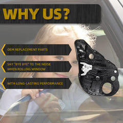 Rear Left Side Power Window Regulator with Panel Compatible with Kia Optima 2016-2021 Replaces 83471-D4000 83471-D5000 Without Motor