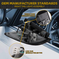 Right Tail Light Assembly Compatible With Honda HRV 2016 2017 2018 Passenger Side LED Brake Light Replaces # 33502T7SA01 HO2805109