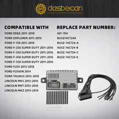 601-704 Seat Heater Control Module with Pigtail Kit Compatible with Ford Edge, Explorer, F-150 F250 F350 F450 F550 Super Duty & Lincoln MKS MKT MKZ Replace# BU5Z14C724A