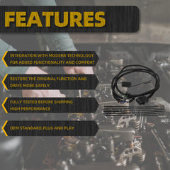 22413 11 Pin Vehicle Side Light Wiringharness with Dust Cover Compatible with Western SnowEx Fisher Blizzard Plows Replace# 26357