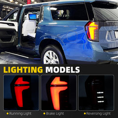 Tail Light Assembly Compatible With 2025 2026 Chevy Suburban/Tahoe LED Taillight Rear Lamp Left Driver Side Replace# 85765644 85742164 85050857