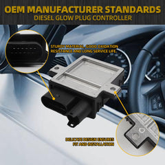 Diesel Glow Plug Controller Compatible with Isuzu FTR FVR 2007-2011 FXR 2004-2011 NPR 2007-2009 NPR-HD NQR NRR 2008-2010 Replaces 8980185120 580-0124 RY1952 8980185121 98018512