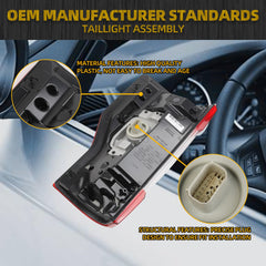 Right Passenger Side LED Tail Light Assembly Compatible with Ford F250 F350 F450 Super Duty 2017 2018 2019 Taillight Rear Lamp Replace KC3Z13404B Blind Spot Module Can be Installed