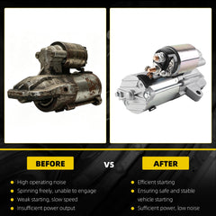 Dasbecan 19227N Starter Motor Compatible with Ford Fusion Edge Escape Explorer Focus Taurus Replaces# 410-48198, M0T89181, M0T89182, SMT0433, BB5T-11000-BA, BB5Z-11002-B, BB5T11000BA, BB5Z11002B