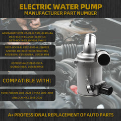 Engine Electric Water Pump Compatible with Ford Fusion 2013-2020 C-Max 2013-2018 Lincoln MKZ 2013-2020 L4 2.0L Replace A0508A0007 DS7Z-8C419-D DS7E-8C419-BA DS7E-8C419-BC DS7E-8C419-CA