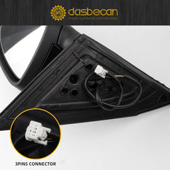 Passenger Side Mirror Compatible with 2019-2023 Nissan Altima Non-heated Manual Fold Power Adjustment Right Rearview Door Mirror Painted Black 3PINS Replaces#963016CA0A-PFM, NI1321311