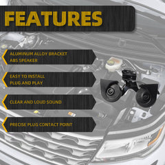 Horn Assembly With Bracket Compatible with Ford Explorer 2016 2017 2018 2019 2.3L L4 3.5L 3.7L V6 Replace# GB5Z-13832-A