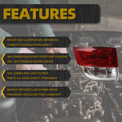 Halogen Left Tail Light Assembly Compatible with 2014-2017 Honda Odyssey Taillight Rear Lamp Driver Side Bulb Included Replace#HO2804104 33550TK8A11