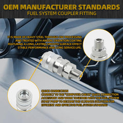 OTC 5869-1 Fuel System Coupler Fitting Compatible With Detroit Diesel S60, Cummins, Caterpillar, MBE900, MBE4000 Engines,Replaces# J-47912-QC