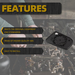 Right driver rearview mirror Glass heated with Backing Plate Compatible with Nissan Altima Sentra 2013 2014 2015 2016 2017 2018 Replace 963653TH0A RH