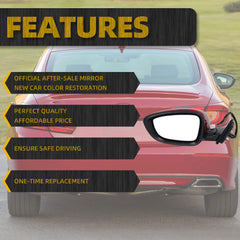 HO1320328 Door Mirror Driver Side Compatible with Honda Accord LX Sport 1.5T 2018-2022 Power | Non-Heated | Paint to Match Repalce# 76258-TVA-A02, Radiant Red Metallic