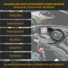 19302360 Nitrogen Oxide Sensor Nox Downstream Rear Outlet Sensor Compatible with GMC Savana Sierra, Chevrolet Express 2500 3500 4500 Silverado 2010-2015 Replaces# 19301329 5WK96645F NOX003