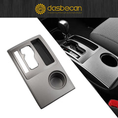 Silver Center Console Shifter Bezel Gear Shift Panel Cover Cup Holder Trim Compatible with Toyota Tacoma 2005-2015, Gear Shift Trim Replaces# 58822-AD010 58822AD010
