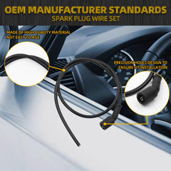 Spark Plug Wire Set Compatible with Gen 2, 3, 4, and 5 (LS and LT) LS1 LQ4 L59 L33 LS2 LR4 LC9 L76 LS3 LM4 L99 LY6 LS6 LM7 LQ9 LH8 LZ1 LMG Ignition Wires Replace# 551083