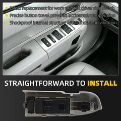 Front Driver Side Window Master Switch Compatible with Chevy GMC for 2010-2013 Chevy Chevrolet Silverado GMC Sierra 1500/2500HD/3500HD Door Lock Window Switch Replace#20945129 22968506(Gray)