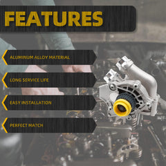 Aluminum Electric Engine Water Pump Assembly Replaces# 06H121026CQ 06H121026AB Compatible with 2008-2016 Audi A3 A4 A5 A6 Q3 Q5 TT VW Beetle CC Eos GTI Jetta Passat Tiguan 2.0L 2.0T