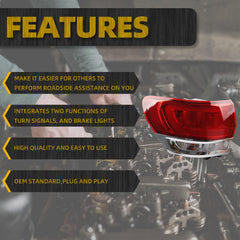 Left Driver Side Outer Tail Light Assembly Compatible with 2014-2021 Jeep Grand Cherokee Laredo/Limited/Overland/Summit Replaces 68110017AF CH2804106 Taillight Halogen Type