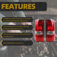 Left&Right Tail Light Compatible With 2003-2023 Chevy Express GMC Savana 1500/2500/3500 84216114 84639024