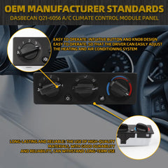 Q21-6056 HVAC Heater Climate Control Module Panel A/C Air Conditioning Control Switch Compatible with Paccar 320 Replace# Q216056 700814AT