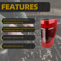 Right Passenger Side LED Tail Light Assembly Compatible with 2020-2022 Ford F250 F350 F450 Blind Spot Can be Installed Taillight