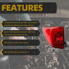 Tail Light Assembly LED Compatible With 2016-2018 Honda Pilot 2022-2024 Honda Passport Rear Lamp Left Driver Side 33550TG7A01