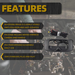 Rear View Camera Backup Tailgate Door Handle Camera Compatible with 1999-2006 Chevy Silverado/GMC Sierra Reverse Tailgate Door Handle Camera RCA Plug W/Wiring Harness(Black)