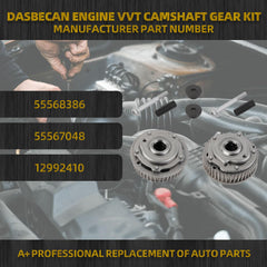 Engine Timing VVT Camshaft Sprocket Kit Compatible with Chevy Cruze Sonic Aveo Trax 1.6L 1.8L 2010-2020 Intake Exhaust Cam Phaser Gear Replaces# 55568386 55567048 12992410