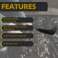 Left Driver Side Inner Door Pull Handle Compatible with Ford Fiesta 2011-2020 Manual Window Replaces# D2BB-A23943-CA35B8 G2BZ-5823943-JA