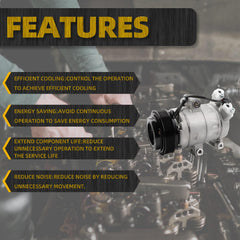 Air Conditioner AC Compressor Compatible with Ford Escape 3L 2008-2012/ Mazda Tribute 3.0L 2008-2011/ Mercury Mariner 3.0L 2007-2011 Replaces#