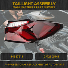 LED Tail Light Compatible with 2019-2022 Chevrolet Blazer Taillight Rear Lamp Right Passenger Side Replace #84587612
