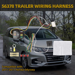 56378 Trailer Wiring Harness Compatible with Honda Odyssey 2011-2017 4-Pin Connector Towing Wiring Kit