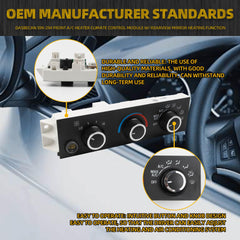 599-294 HVAC Climate Control Module A/C Control Switch Panel Compatible with Chevy Express/GMC Savana 1500 2500 3500 Chevy Pasajeros G30 Replaces# 15858579