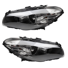 Halogen w/AFS Type Headlamp Compatible With BMW 5 series F10 550i 535i 528i 2011-2013 Headlight Right Passenger Side Black Housing Clear Lens Replaces# 63117203243 63117203244