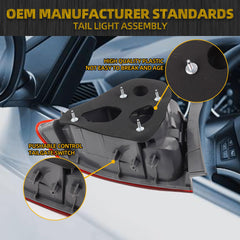 Right Rear Tail Light Brake Lamps Assembly Compatible with 2006 2007 2008 Honda Civic 4-Door Replaces# 33552SNVH01 33502SNVH01 HO2801165 33501-SNA-A02