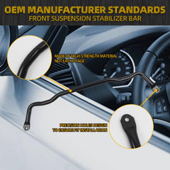 Front Suspension Stabilizer Bar Kit (Includes Bushing) Compatible with 2019-2022 Ram 1500 Classic 2009-2010 Dodge Ram 1500 2011-2018 Ram 1500 OE Replaces 55398938AC