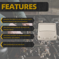 Interior Overhead Console Map Reading Light Lamp Without Sunroof Compatible with Nissan Altima 2013-2018 Teana 2013-2018 Sentra 2013-2015 Replace 26430C990D