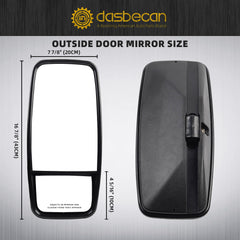Passenger Side Mirror Compatible with 2008-2023 ISUZU NPR NPR-HD NQR NRR Outside Right Door Mirror Replace# 8980493140