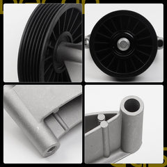 Smoke Pump Eliminator Bracket with Idler Pulley Compatible with Ford Mustang 302 / 351W 1979-1993 5.0L Replaces# 68110 P7568110 M-8604-A50