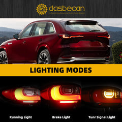 Halogen Tail Light Assembly Compatible with 2024 2025 Mazda CX-90 Rear Lamp Taillight Left Driver Side Replace# KMV751160 KMV7-51160 KMV7-51-160