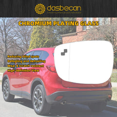 Left Driver Side Mirror Glass Compatible with MAZDA CX5 2015-2016 with Heated Blind Spot Detection Convex Glass Replaces TK71-69-1G7