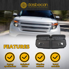 A/C Heater Vent Compatible with 2016-2019 Ford Explorer Dual Center Dash Air Vent Center Dashboard Air Outlet Louver Replace# FB5Z19893AD FB5Z-19893-AD