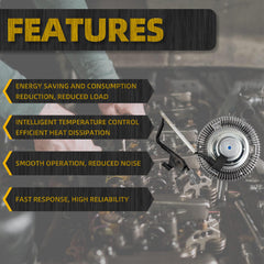 Electric Radiator Cooling Fan Clutch 3282 Compatible With Cummins diesel 5.9L 6.7L L6 Dodge Ram 2500 3500 4000 4500 5500 Replaces# 55056990AC 55056990AA 55056990AB