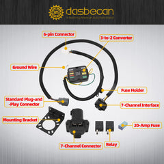 56366 Trailer Wiring Harness Compatible with 2007-2025 Honda Ridgeline 2009-2011 Honda Pilot 4-Pin Connector Towing Wiring Kit