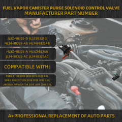Fuel Vapor Canister Purge Solenoid Control Valve Compatible with Ford F-150 2017-2020 Expedition 2018-2020 Lincoln Navigator 2018-2020 3.5L # JL3Z-9B325-D HL34-9B325-AB