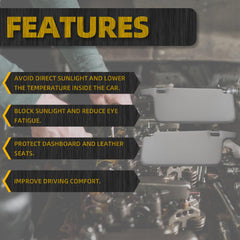 Left and Right Sun Visor Compatible with Honda Civic 1996-2001 iES CX DX EX EXR HX LX Gray Replacement