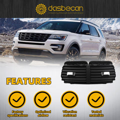 A/C Heater Vent Compatible with 2011-2015 Ford Explorer Dual Center Dash Air Vent Center Dashboard Air Outlet Louver Replace# BB5Z-19893-AD BB53-19C681-AM35B8