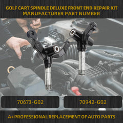 Golf Cart Spindle Front End Repair Kit Left Driver & Right Passenger Side Compatible with EZGO TXT 2001.6-UP Electric and Gas Models Replace 70673-G02 70942-G02